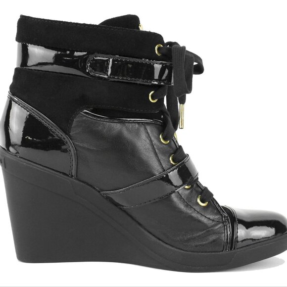 Michael Michael Kors Skid Wedge Black Boot 9.5 M - Picture 3 of 15